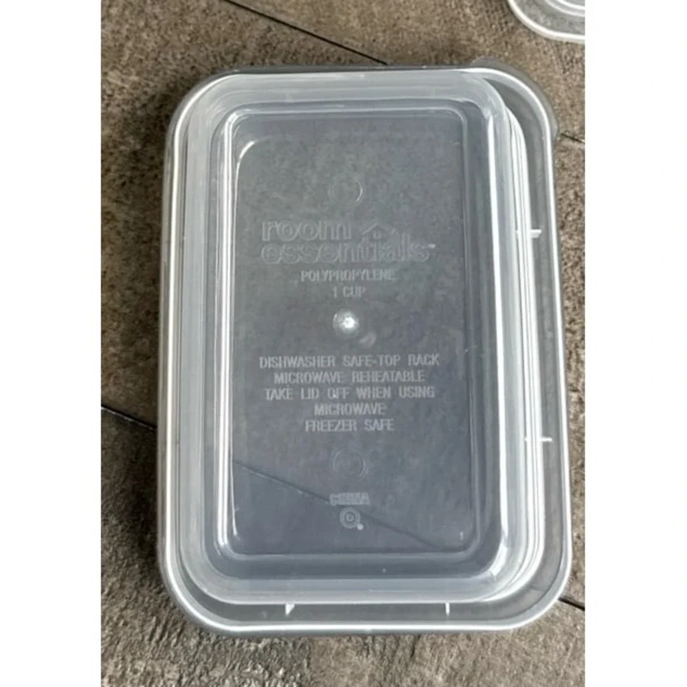Home Essentials 1 Cup Plastic container with lids set of 5
